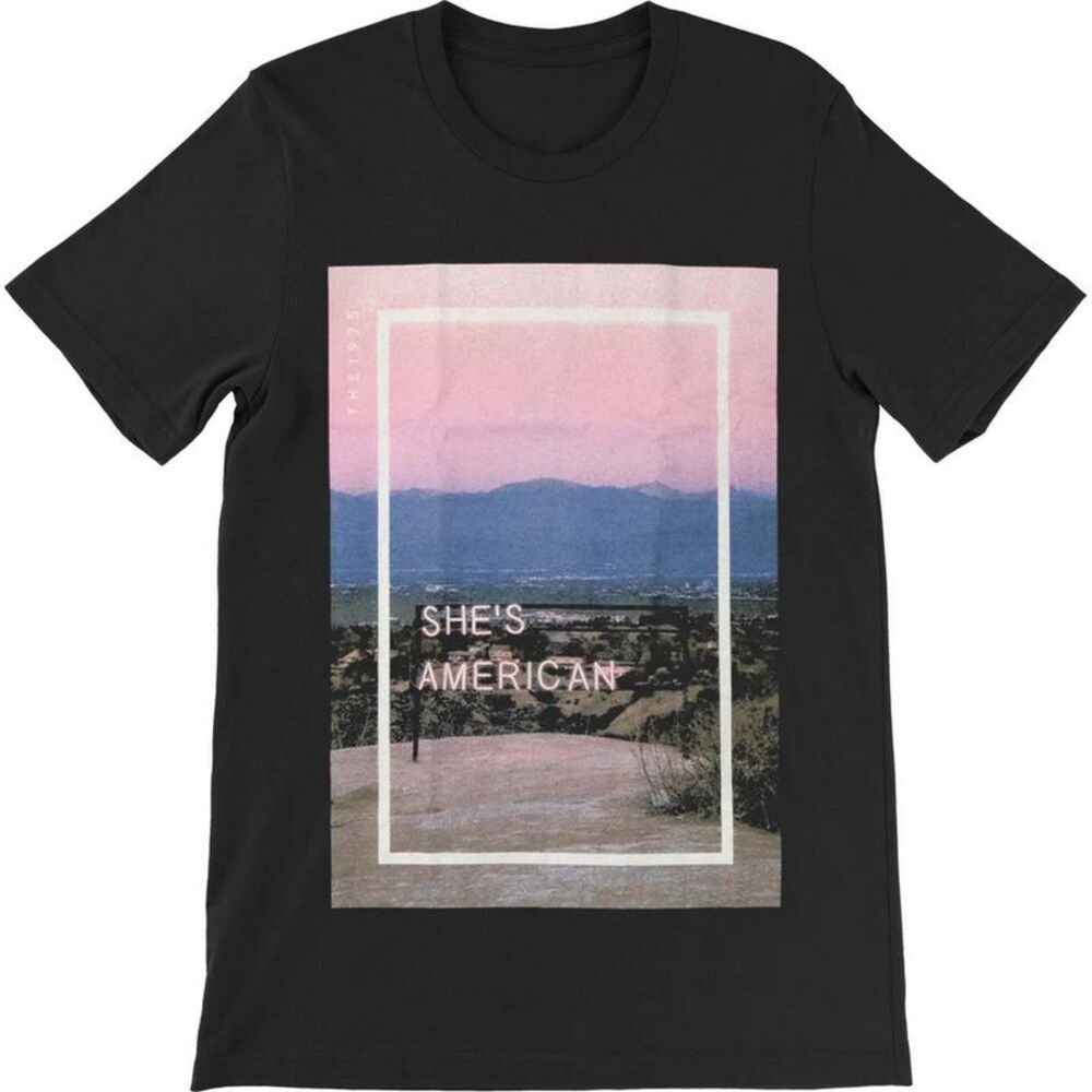 The 1975 Unisex Adult She�'s American T-Shirt / Black